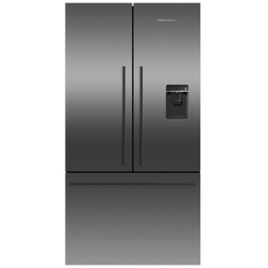 Fisher & Paykel Series 7 569L French Door Refrigerator with Ice and Water Black Stainless Steel RF610ADUB5
