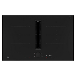 NEFF 80cm N 90 Flex Induction Cooktop with Integrated Downdraft Deep Black V68YYX4C0-DB