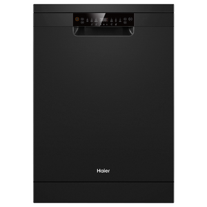 Haier 60cm Freestanding Dishwasher with Sanitise Black HDW15F1B1