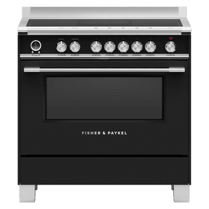 Fisher & Paykel 90cm Series 9 Classic Freestanding Induction Pyrolytic Oven Black OR90SCI6B1