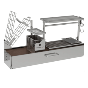 Tagwood Built-in Argentine Santa Maria Wood Fire & Charcoal Gaucho Grill BBQ08SS