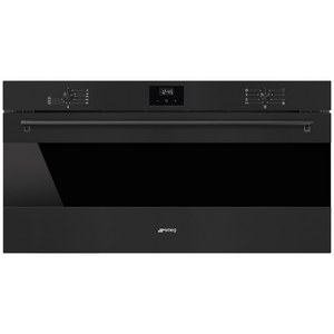 Smeg 90cm Matte Black Classic Built In Electric Oven SFRA9300TN