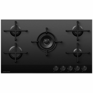 Fisher & Paykel Series 9 90cm LPG Gas Cooktop Black Glass CG905DLPGB4