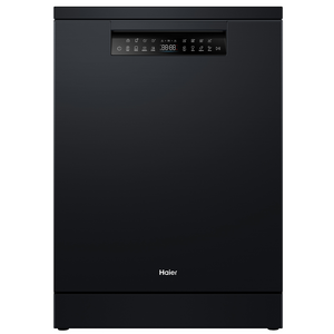 Haier 60cm Freestanding Dishwasher with Steam Black HDW15F3B1
