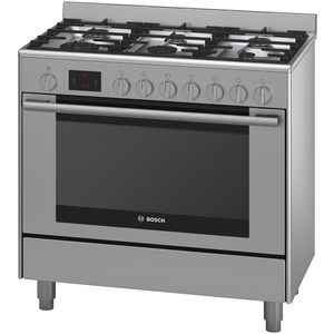 Bosch 90cm Series 6 Dual Fuel Freestanding Oven Stainless Steel HSB738357A