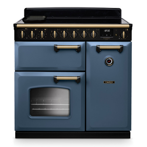 Falcon Classic Deluxe 90cm Induction Stone Blue and Antique Brass CLDL90EISTBAB