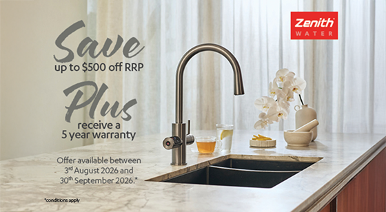 Save $500 off RRP + receive 5 Year Warranty with Zenith