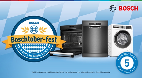 Boschtober Fest 5 Year Warranty promotion