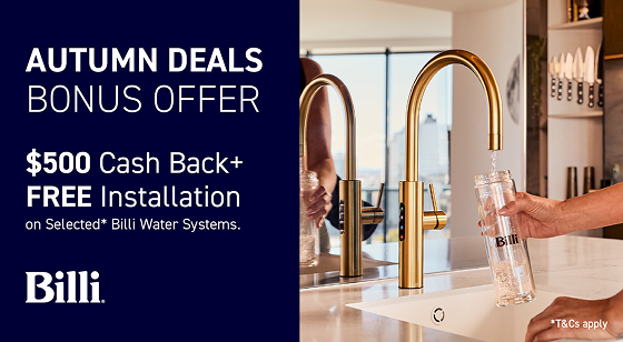 Billi $500 Cash Back* & FREE Installation Promotion 
