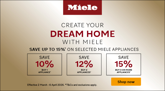 Save up to 15% on Selected Miele Appliances 
