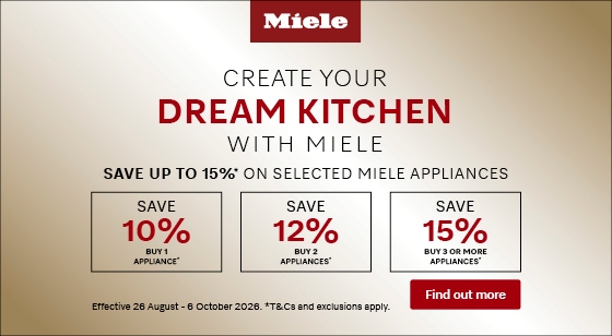 Save up to 15% on selected Miele kitchen appliances